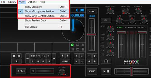 Mixxx - Show Microphone Section
