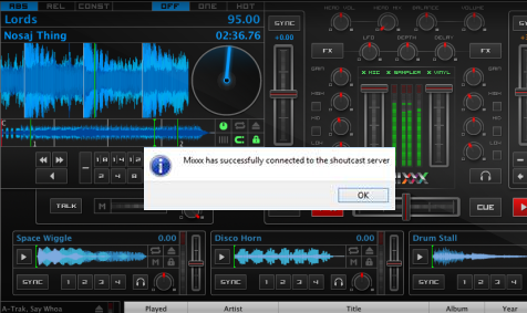 Mixxx - Connected and streaming