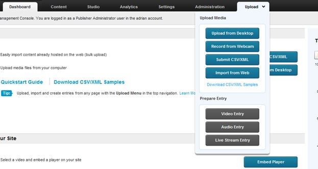 Subir contenido multimedia